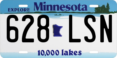 MN license plate 628LSN