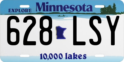 MN license plate 628LSY