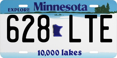 MN license plate 628LTE