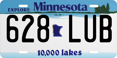 MN license plate 628LUB