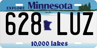 MN license plate 628LUZ