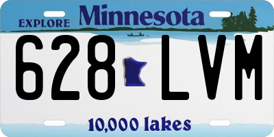 MN license plate 628LVM