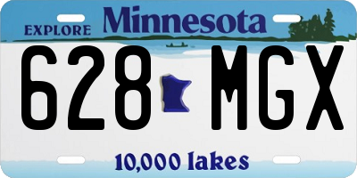 MN license plate 628MGX