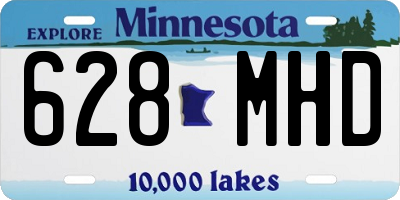 MN license plate 628MHD