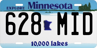 MN license plate 628MID