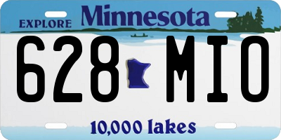 MN license plate 628MIO