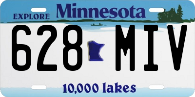 MN license plate 628MIV
