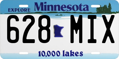 MN license plate 628MIX
