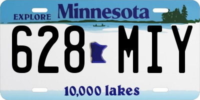 MN license plate 628MIY