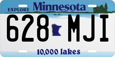 MN license plate 628MJI
