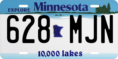 MN license plate 628MJN
