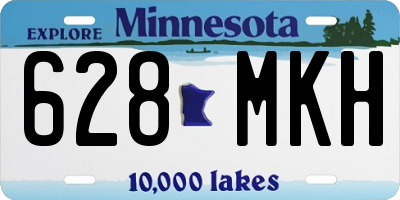 MN license plate 628MKH