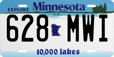 MN license plate 628MWI