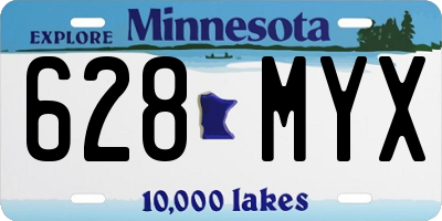 MN license plate 628MYX