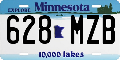 MN license plate 628MZB