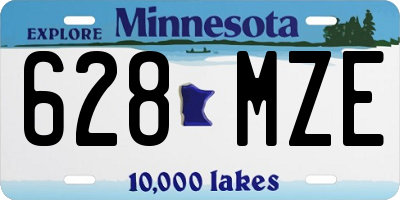 MN license plate 628MZE