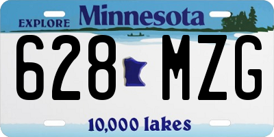 MN license plate 628MZG