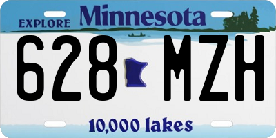 MN license plate 628MZH