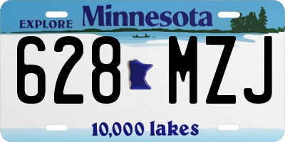 MN license plate 628MZJ