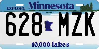 MN license plate 628MZK