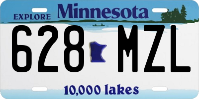 MN license plate 628MZL