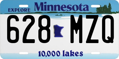 MN license plate 628MZQ