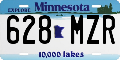 MN license plate 628MZR