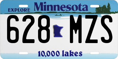 MN license plate 628MZS