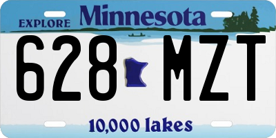 MN license plate 628MZT