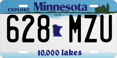 MN license plate 628MZU