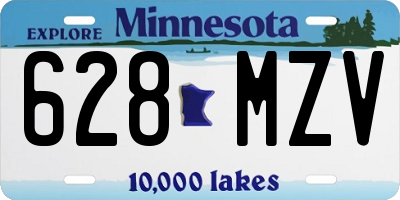 MN license plate 628MZV