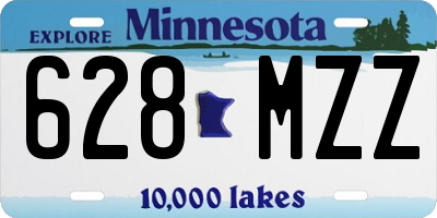 MN license plate 628MZZ