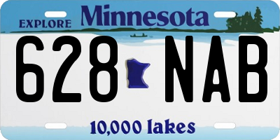 MN license plate 628NAB