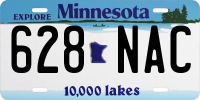 MN license plate 628NAC