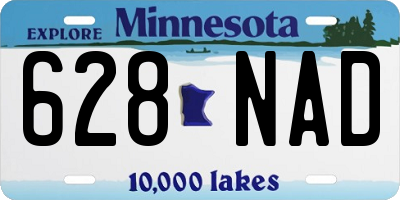 MN license plate 628NAD