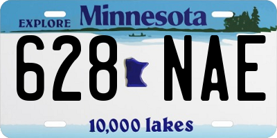 MN license plate 628NAE