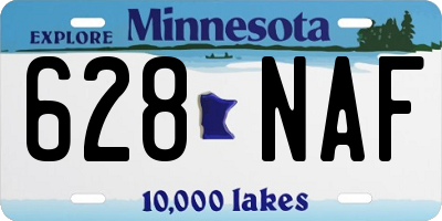 MN license plate 628NAF