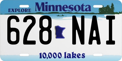 MN license plate 628NAI