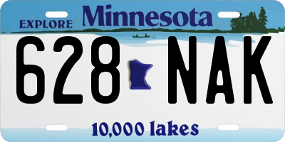 MN license plate 628NAK