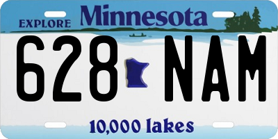 MN license plate 628NAM