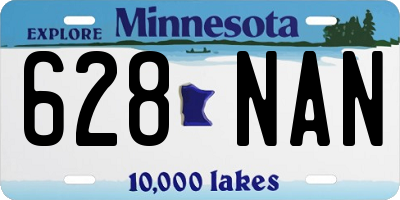 MN license plate 628NAN