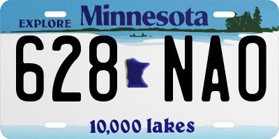 MN license plate 628NAO