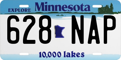 MN license plate 628NAP