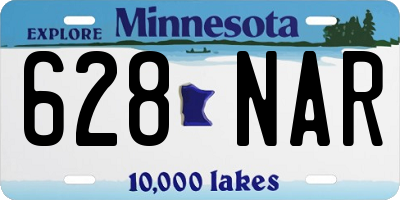 MN license plate 628NAR