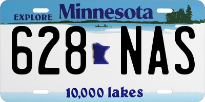 MN license plate 628NAS