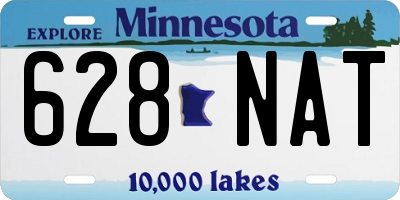 MN license plate 628NAT