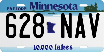 MN license plate 628NAV