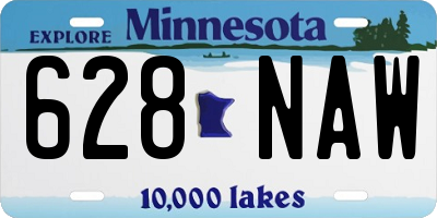 MN license plate 628NAW