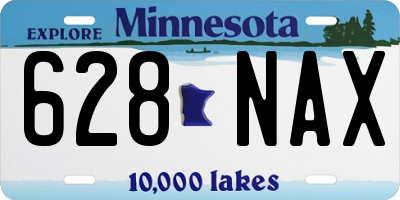MN license plate 628NAX