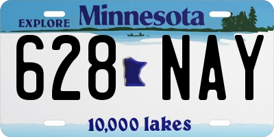 MN license plate 628NAY